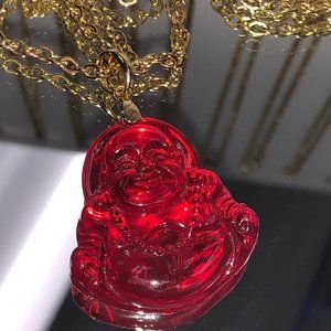 lucky Spicy red Buddha necklace